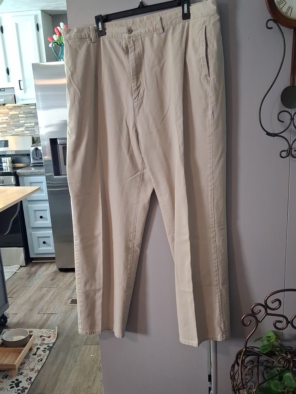 Nautica Plain Front Classic Men's Beige Chino Pants